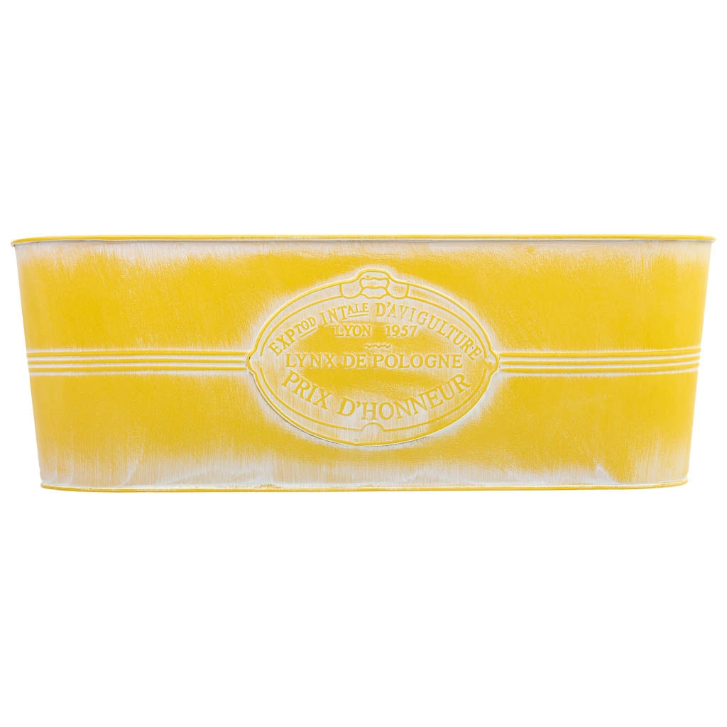 Bacinella in metallo giallo 41x14,5x14,2h cm B37,5x10,5