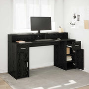 Scrivania Rovere nero 160 x 55 x 91 cm Legno multistrato