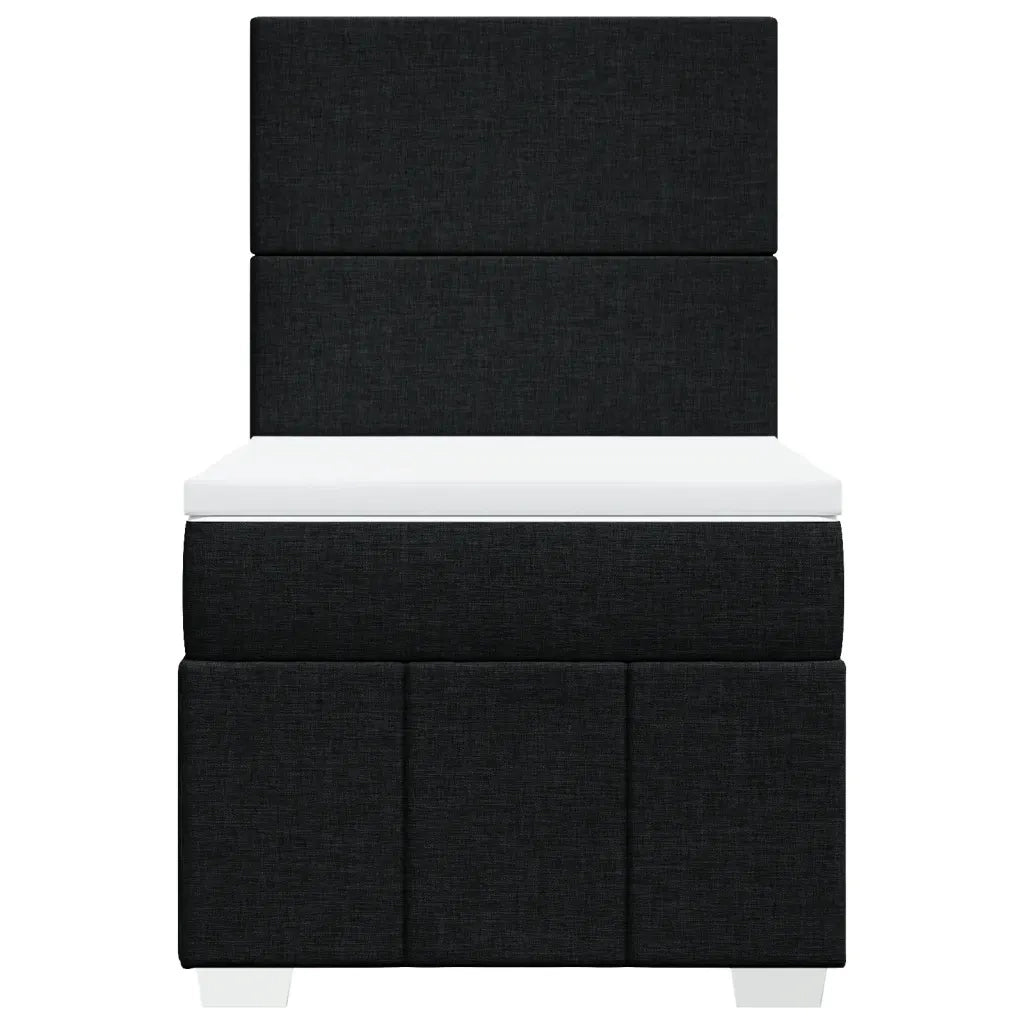 Giroletto a Molle con Materasso Nero 80x200 cm inTessuto