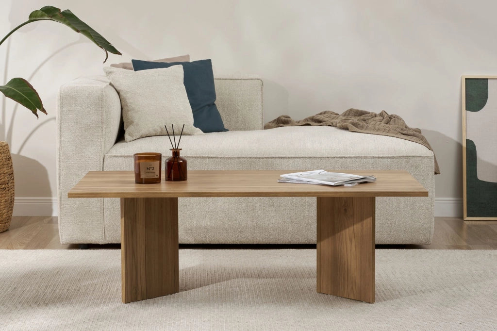 Tavolino da caffè in legno "Sabin" - 60 x 119 x 40 cm - Rovere