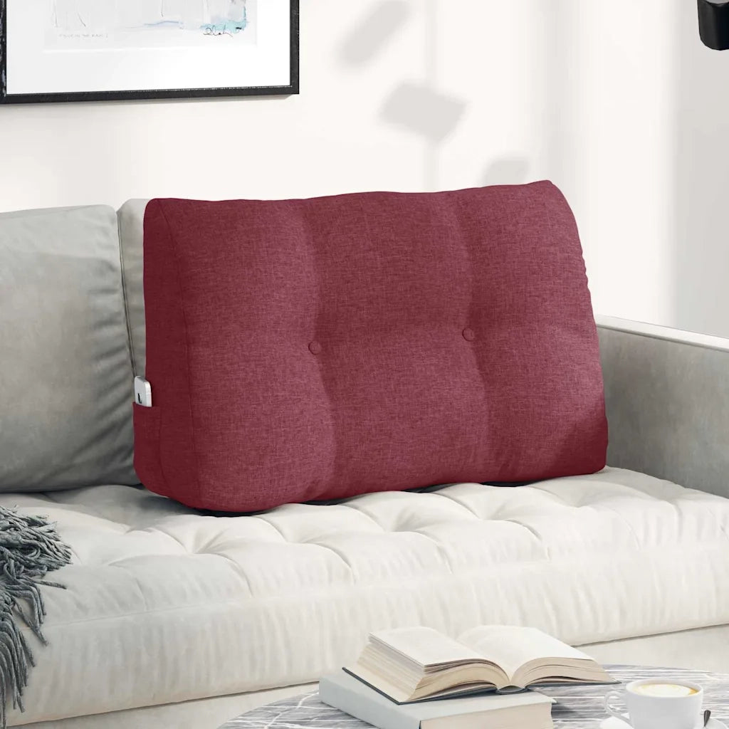 Cuscino per Schiena Rosso Vino 80 x 24 x 50 cm Tessuto 42014415