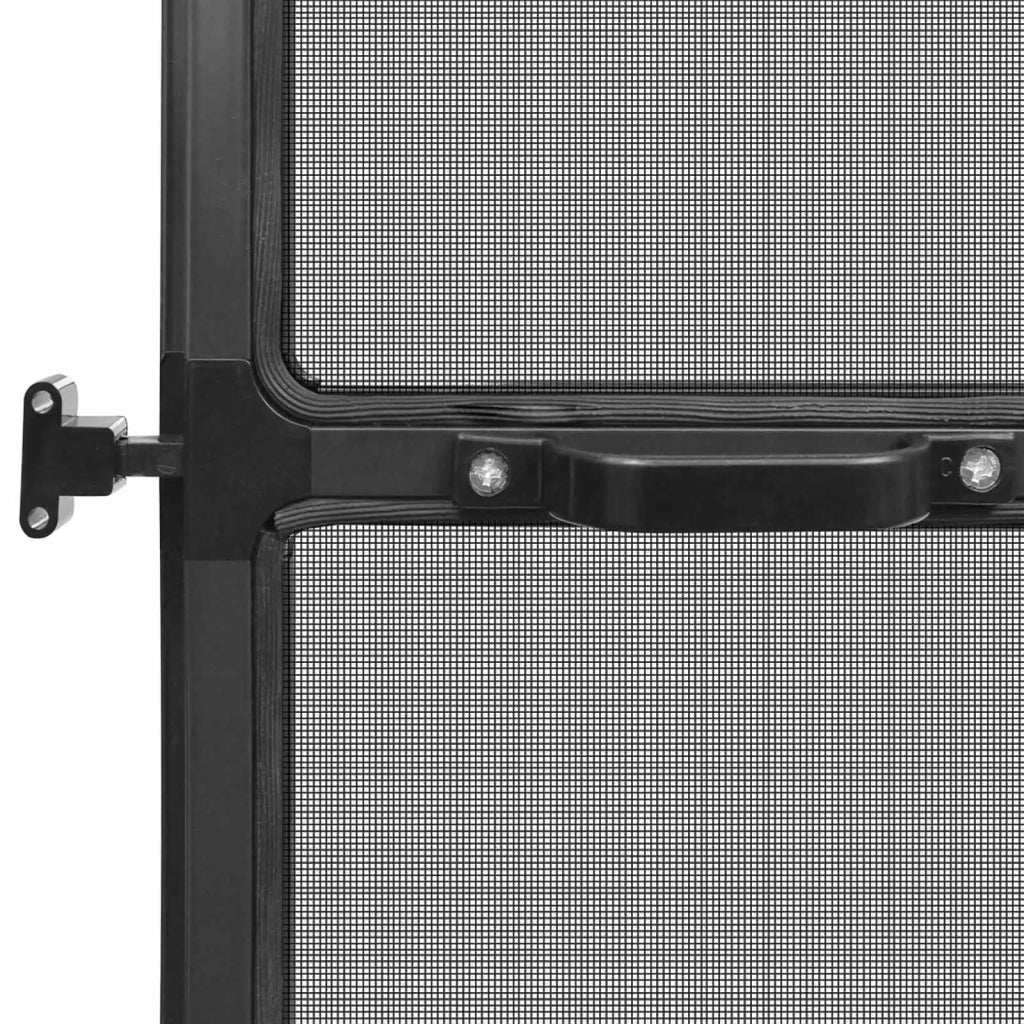 Schermo Insetti a Battente Antracite e Nero 100 x 215 cm CFW4359071