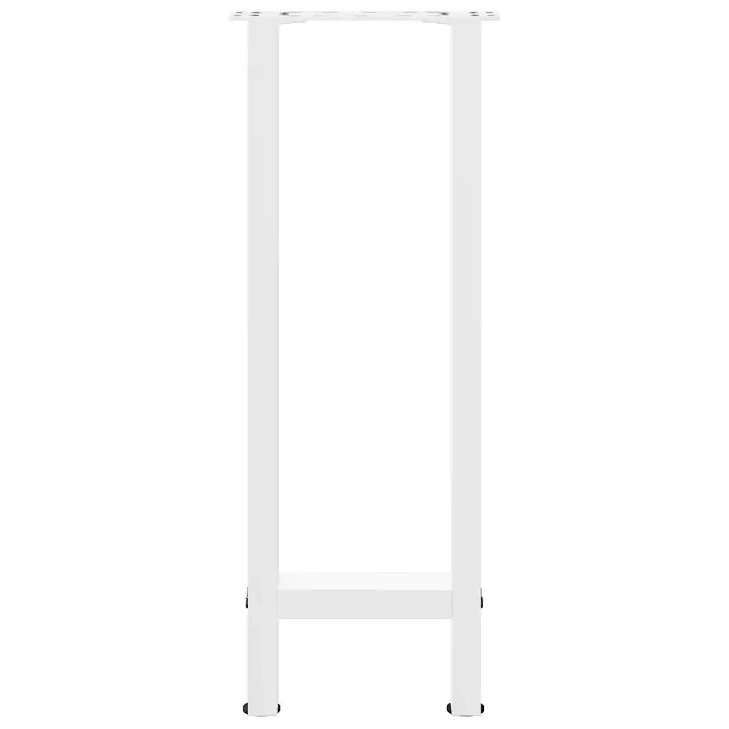 Gambe per Tavolo Consolle Bianche 2 pz 38x(72-73) cm Acciaio 4013297