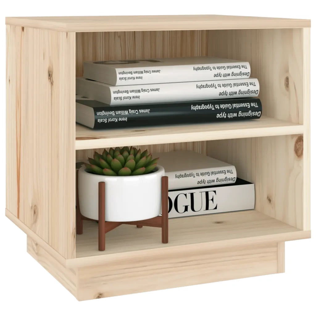 Set di 2 Comodini | Armadio da Notte | Mobiletto da notte 40x34x40 cm in Legno Massello di Pino