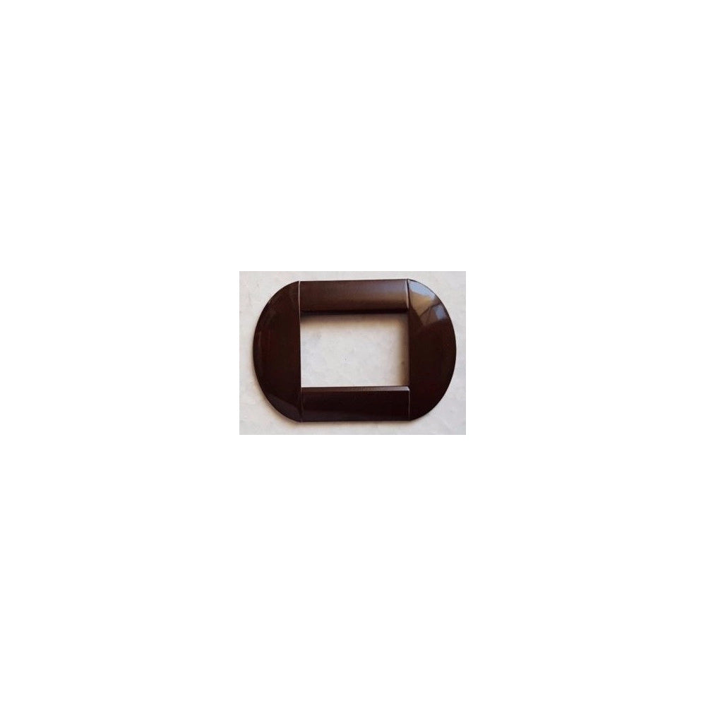 Trade Shop - Placca Placche Placchette Compatibili Living International Light Bombate Bticino - Marrone -4 Fori     -