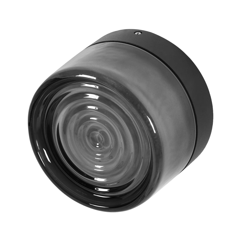 Set di 2 lampade da parete per esterni in alluminio grigio, design moderno, per giardino e terrazza