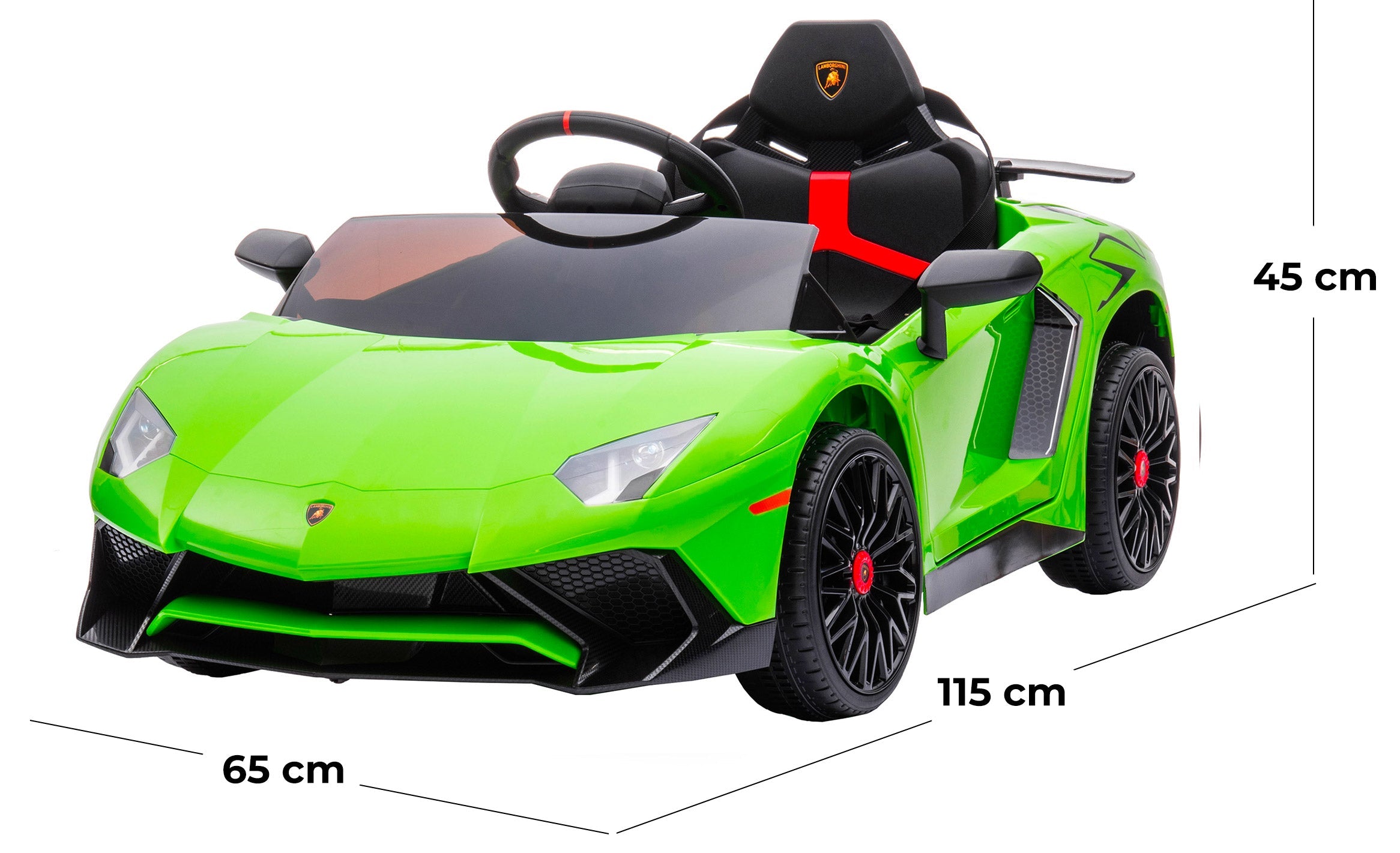 Macchina Elettrica per Bambini 12V con Licenza Lamborghini Aventador Verde