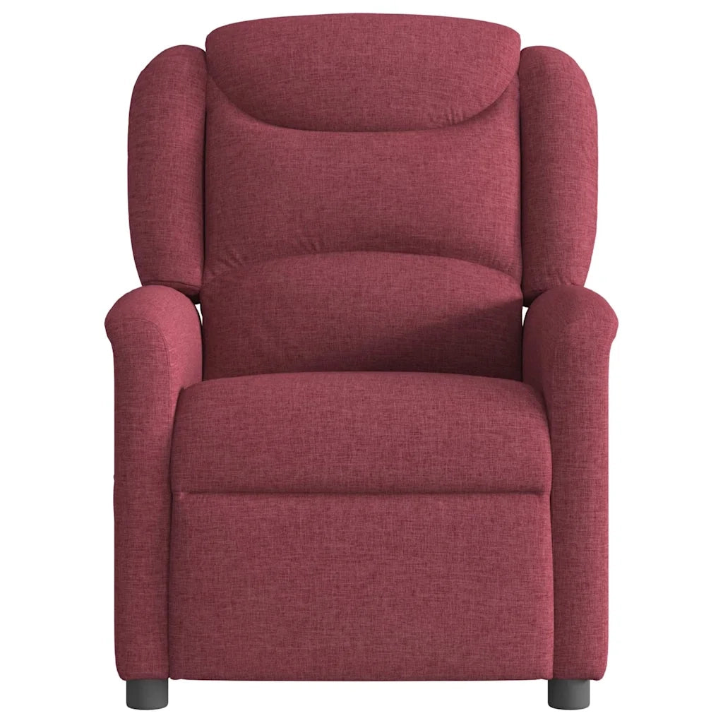 Divano Sedia-Poltrona Reclinabile in Tessuto Rosso Vino 543791