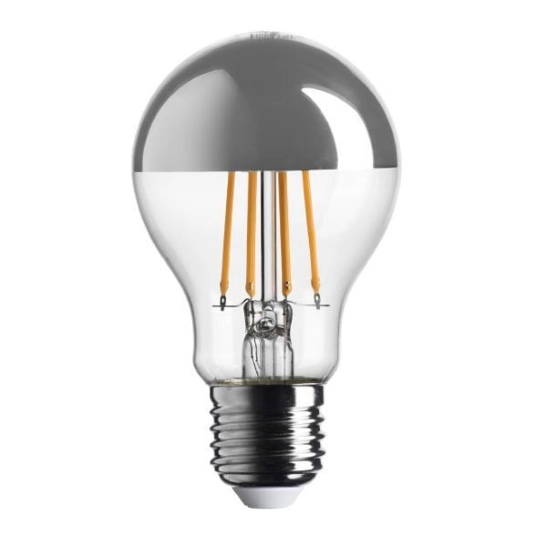 LAMPADINA GOCCIA CUPOLA ARGENTATA LED 7W LUCE CALDA 2700K 680LM E27 BOT