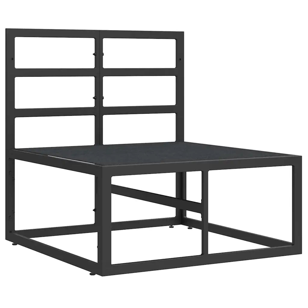 Divano da Giardino-Mobili da Esterno Nero e antracite 70 x 71,5 x 71 cm Metallo