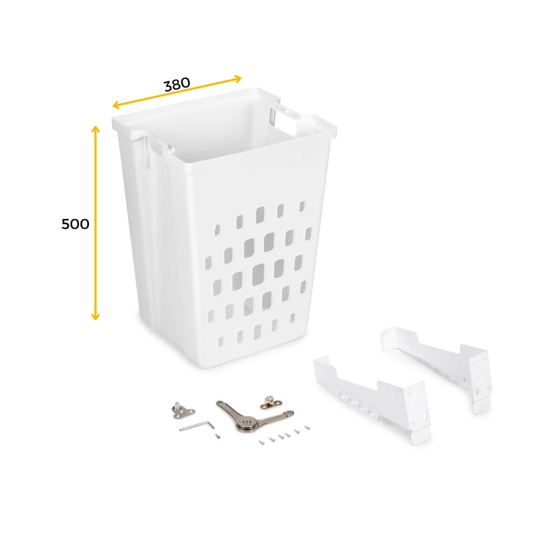 Sistema estraibile Harmony per mobili da cucina, Sinistra, Acciaio e Legno, Grigio antracite