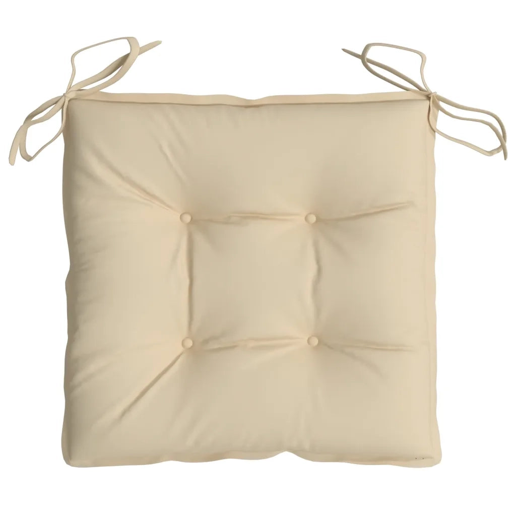 Cuscini per Sedia 4 pz | Cuscini per sedie Beige 40x40x7 cm in Tessuto Oxford