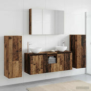 Set di mobili per il bagno 6 pcs Legno antico 3407157