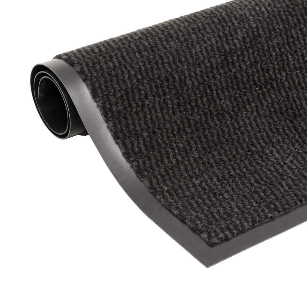 Tappeti Antipolvere 2 pz Rettangolari Trapuntati 90x150 cm Neri cod mxl 53537