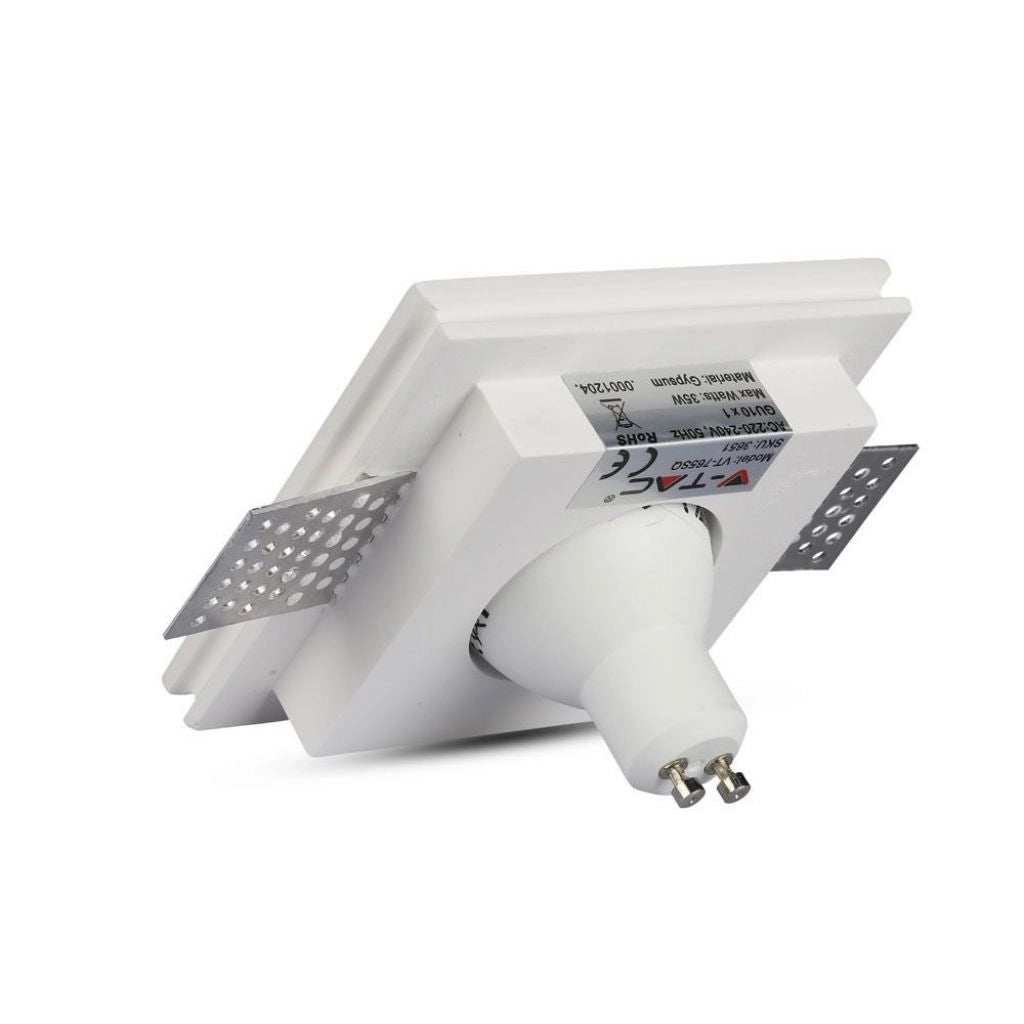 Porta faretto da incasso GU10 CONTTENTI SEQUADE GYPSUM BIANCO