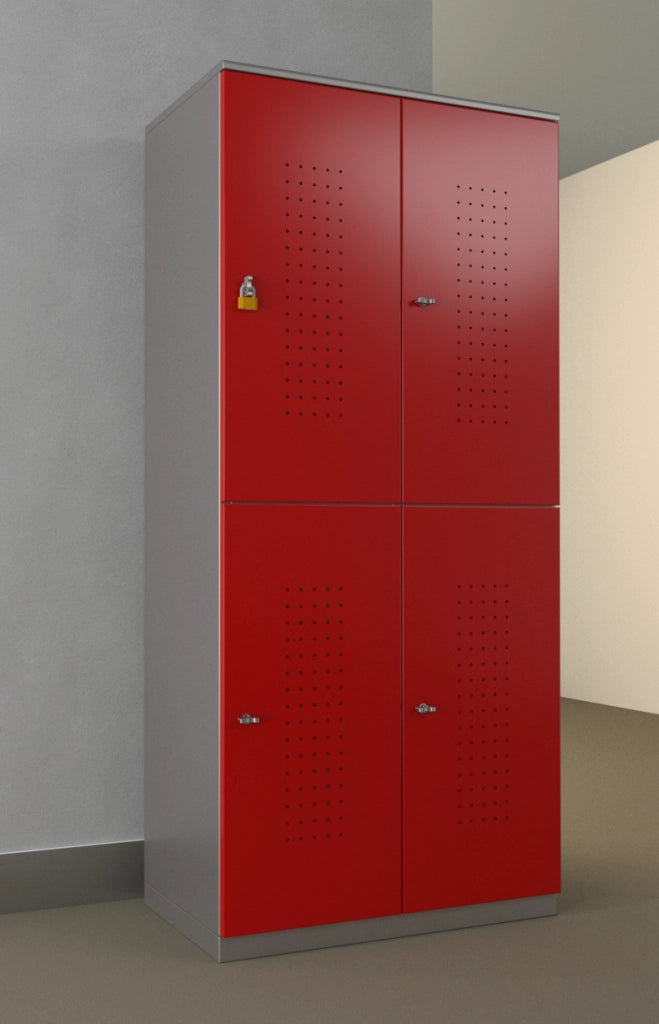 Armadio casellario in metallo verniciato a 4 vani cm. 80x47x176h