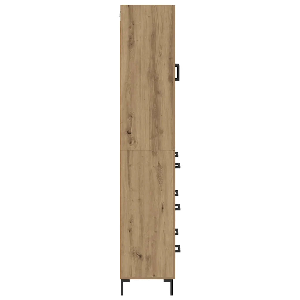Credenza 2 pcs Rovere artigianale Legno multistrato 3415887