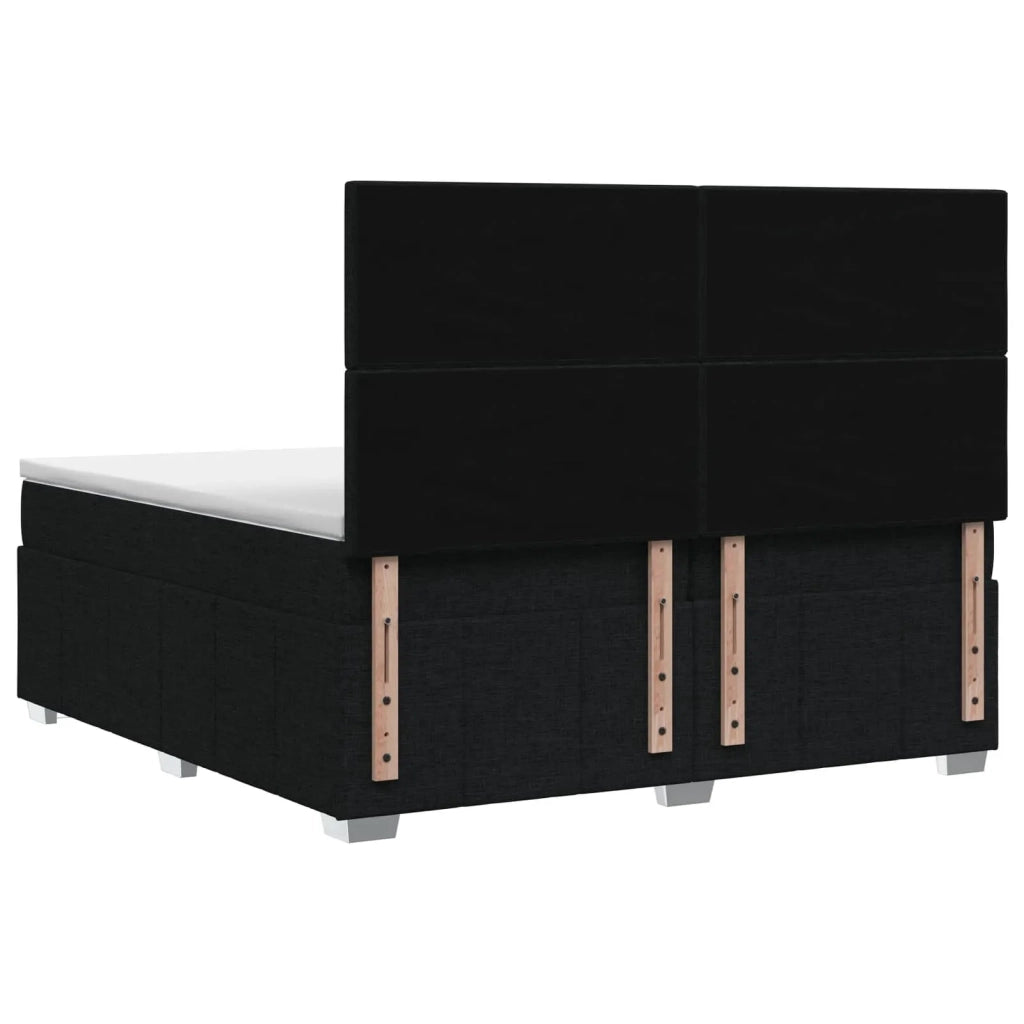 Letto box spring con materasso Nero 200 x 200 cm Tessuto 3454220