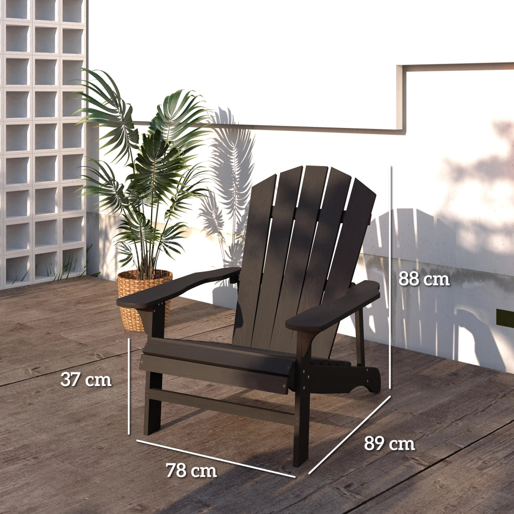 Sedia Adirondack ¨C zephmum ¨C Legno, Giardino, 89x101x97 cm