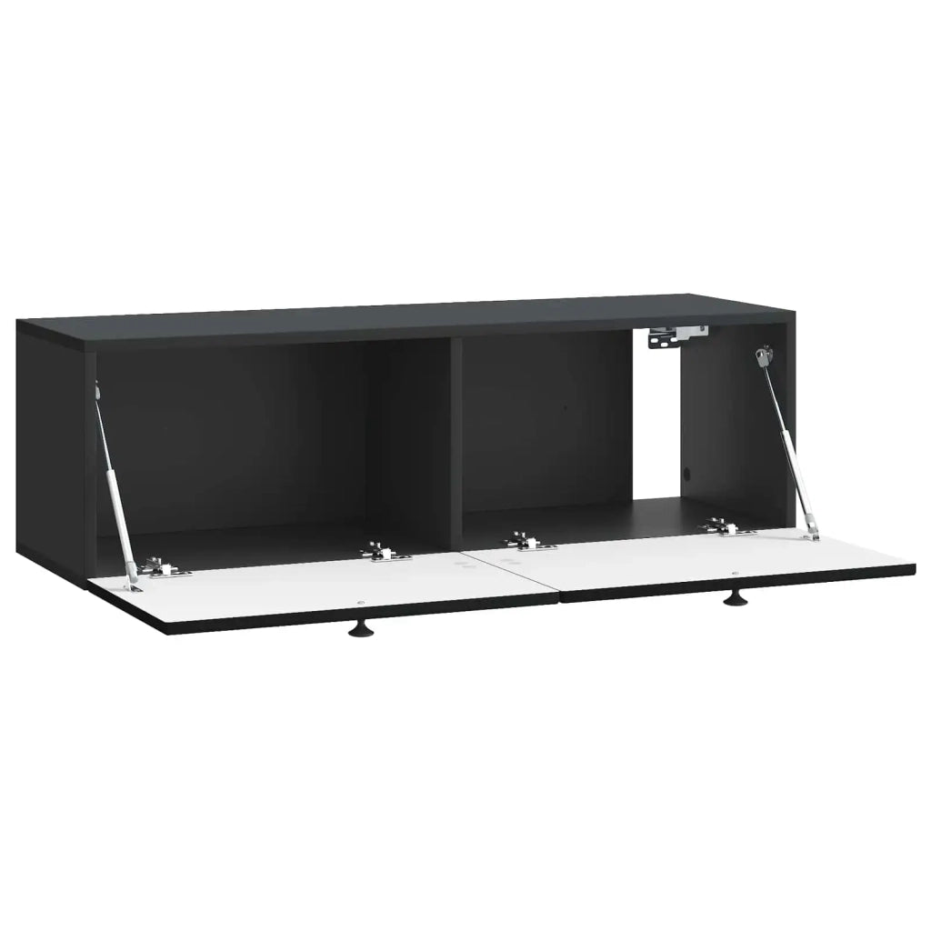 Mobile Porta TV da Muro Montaggio a parete Nero 98 x 31 x 30 cm