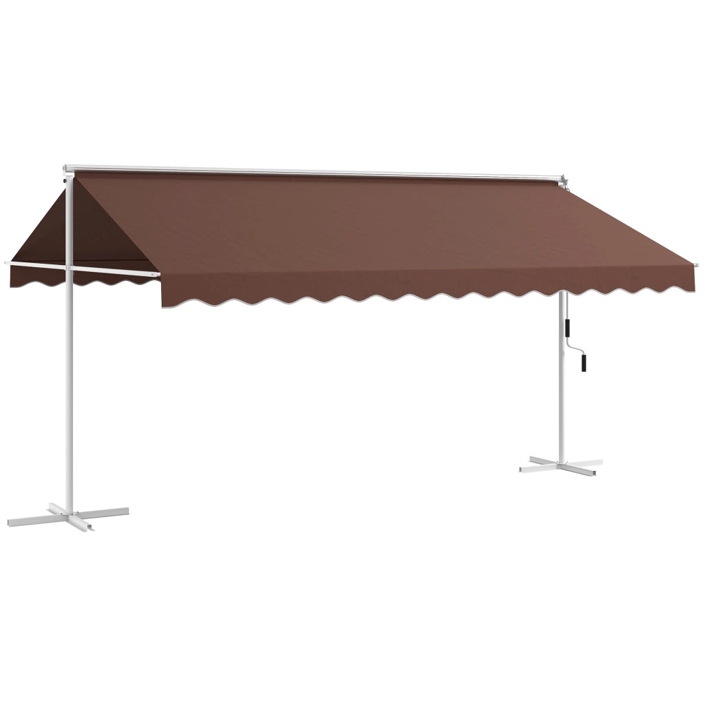 Tenda da sole ¨C zephmum ¨C 4.5x3.4m, regolabile, marrone