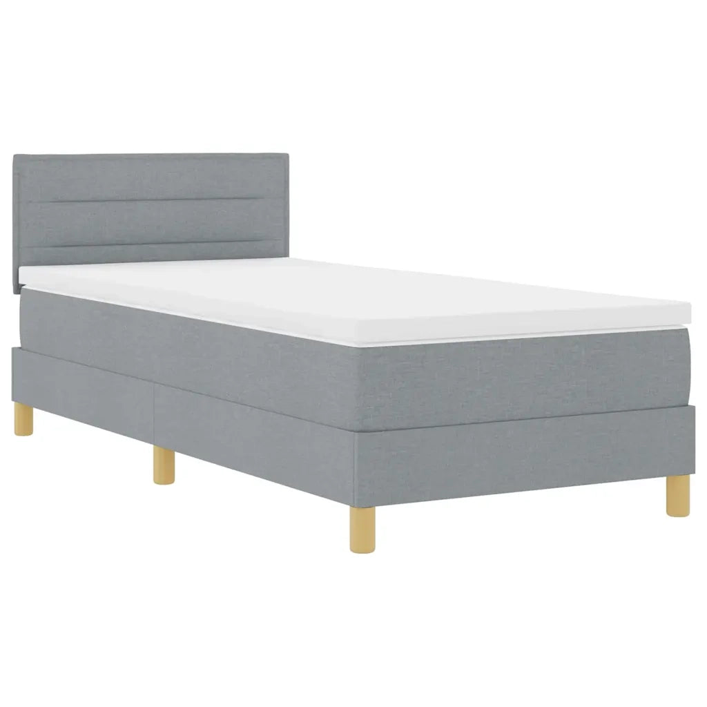 Letto a Sorgente LED Grigio chiaro 90 x 200 cm Tessuto 3342331