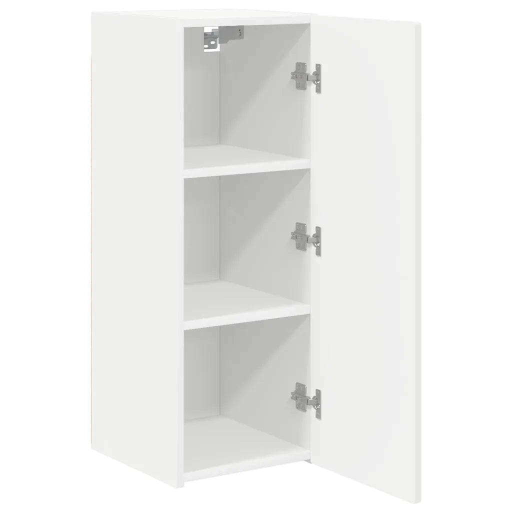 Mobile TV da parete 2 pz-Set di 2 Mobile TV a Muro-Credenza TV Bianco 30 x 31 x 80 cm