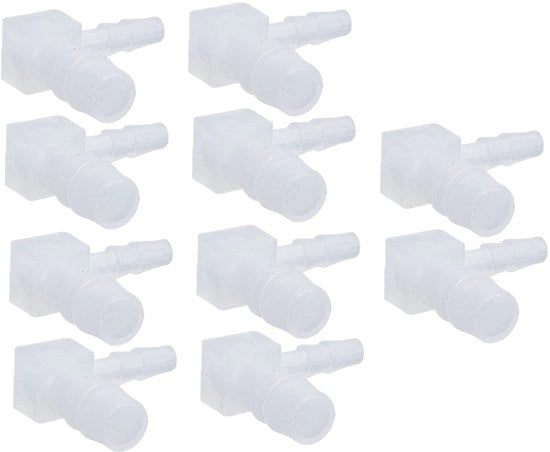 Connettore L di tipo 90 gradi - 10 pezzi - in PP - dimensioni compatte - connessione semplice - impermeabile e affidabile - connettore a tubo