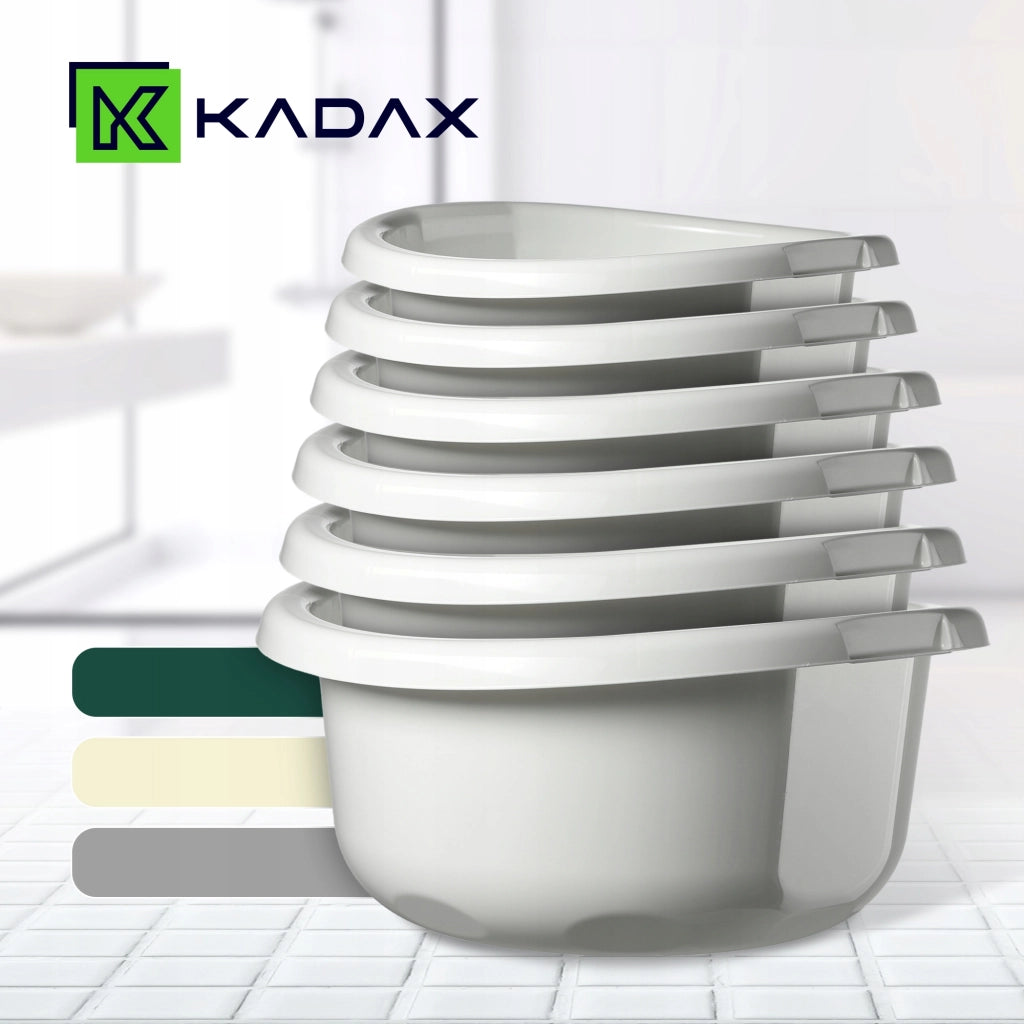 Bacinella per bucato KADAX da 20 litri, grande contenitore rotondo in plastica.
