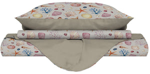 Copripiumino 1 Piazza e Mezzo con Federe Stampato Marea