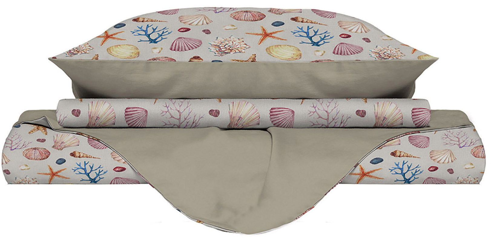 Copripiumino Matrimoniale con Federe Stampato Marea