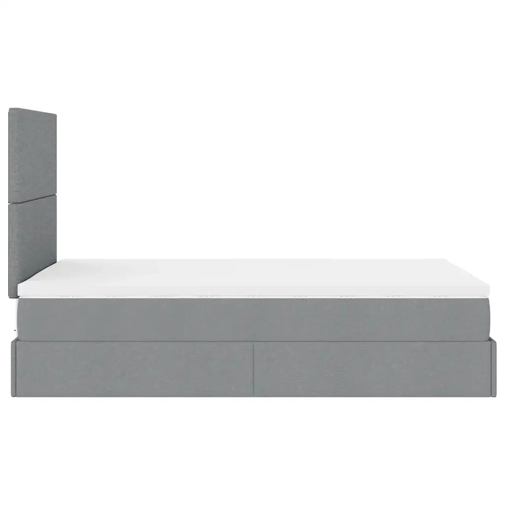 vidaXL Struttura Letto Pouf con Materasso 120x200 cm in Tessuto