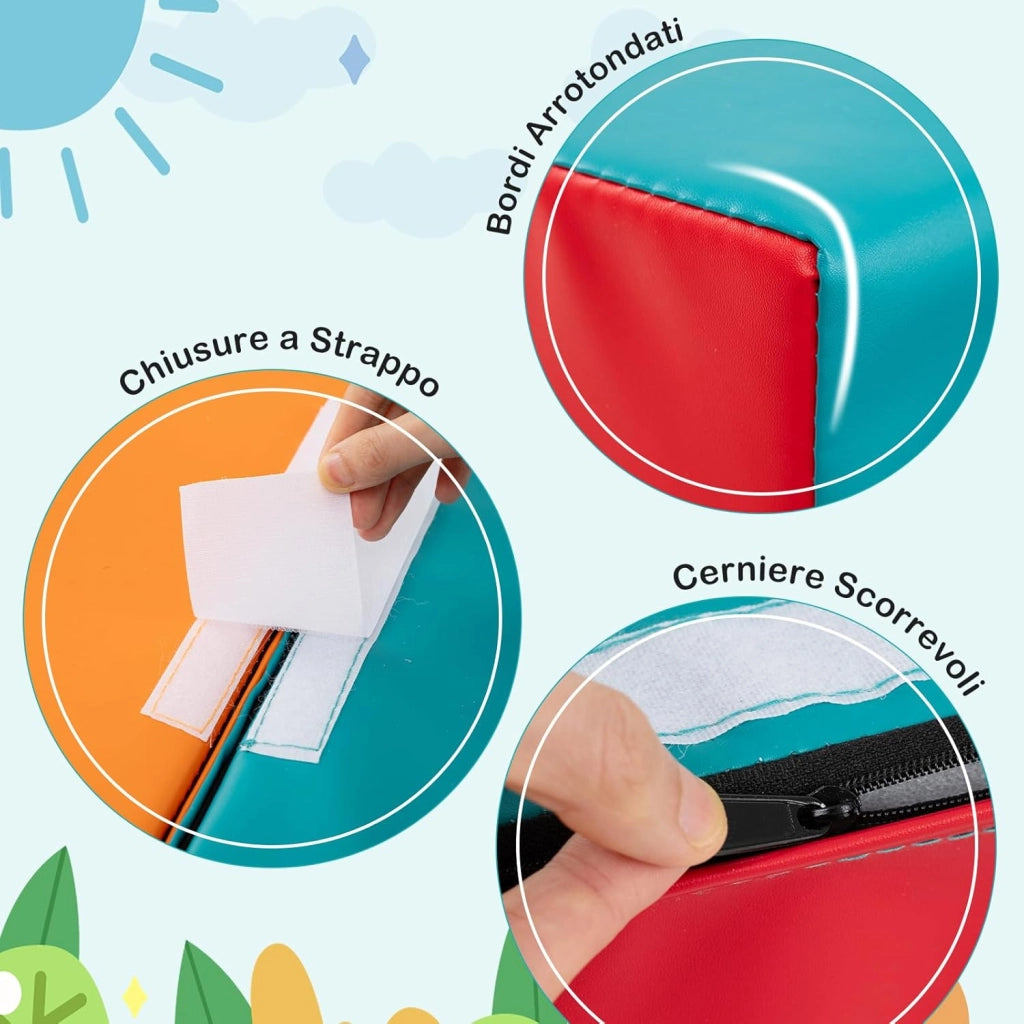 Set di 10 Blocchi da Arrampicata in Schiuma, Palestra da Gioco in Morbida Pelle Sintetica, Strutture Leggere per Scalare, Arrampicarsi, Scivolare, per Bambini 1+ Anno (Verde)