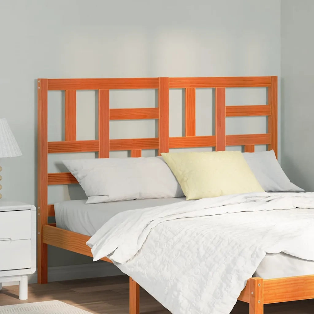 vidaXL Testiera del letto con testiera Cera marrone 145.5 x 4 x 104 cm