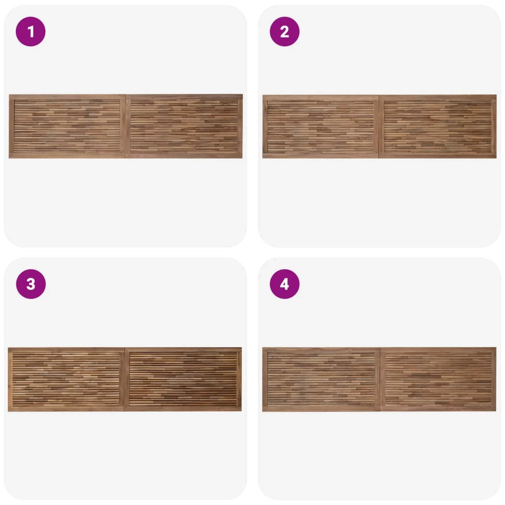 Testiera | Testata Naturale Legno di teak solido
