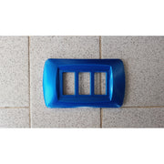 Trade Shop - Placchette Placche In Abs Serie Magic Bticino Compatibili Placca Copriprese Fori - Blu Metallizzato -1 Foro     -