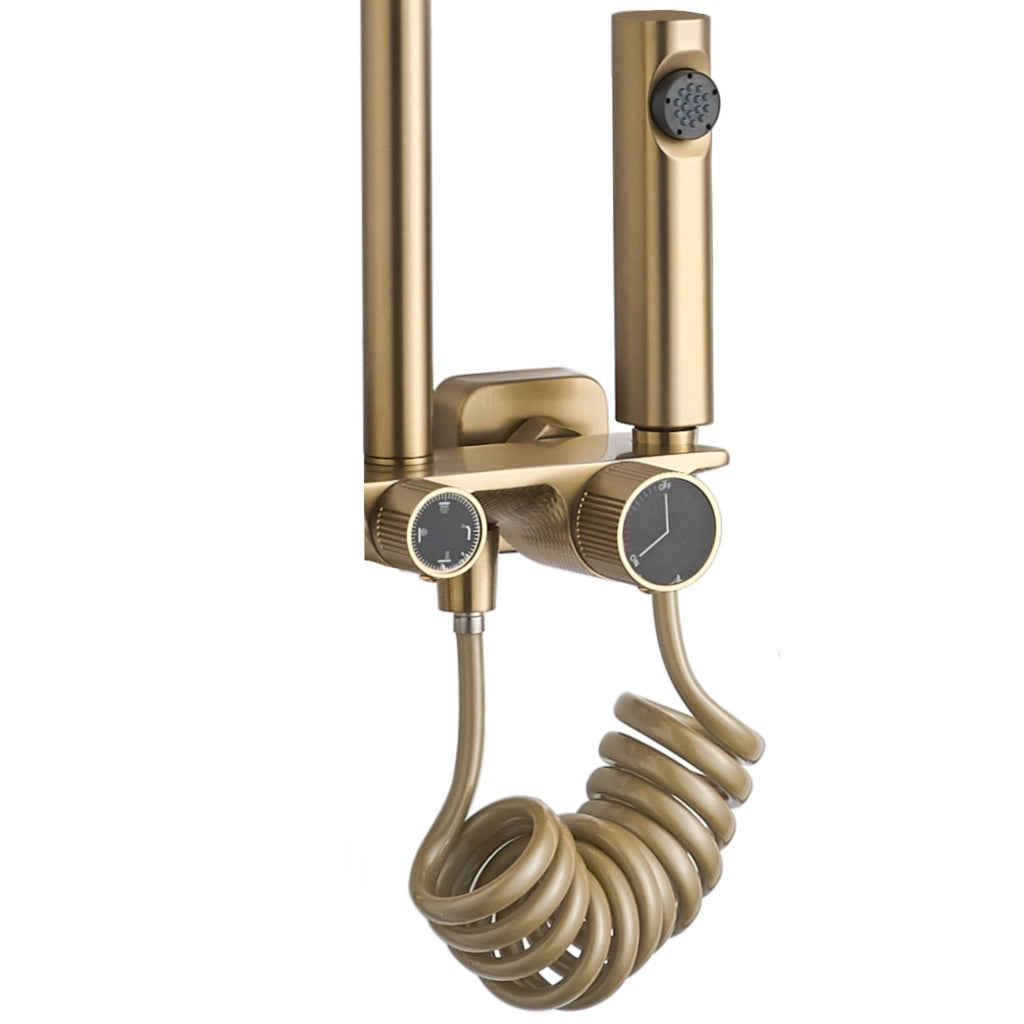 Set Doccia Rea Helix Brush Gold