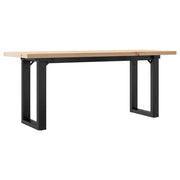 Tavolino salotto | Tavolino da caff¨¨ | Tavolino da Soggiorno Telaio a O 110x40x45,5 cm Legno Pino e Acciaio