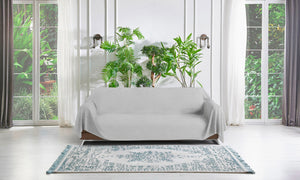 Telo Arredo Coprittutto Copridivano in Cotone Grigio Chiaro 170x300 cm