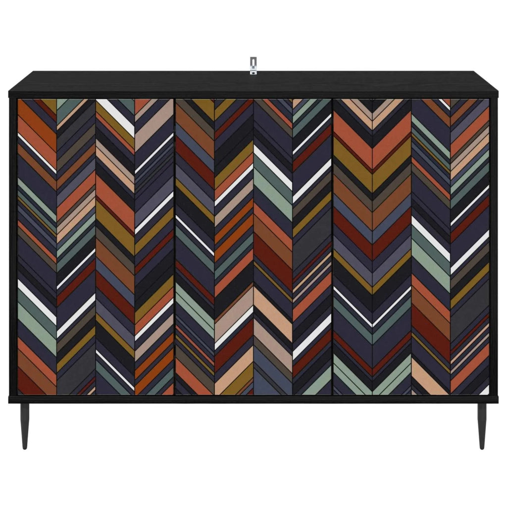 Credenza OMMEN Rovere Nero 102 x 33 x 76 cm 8006979