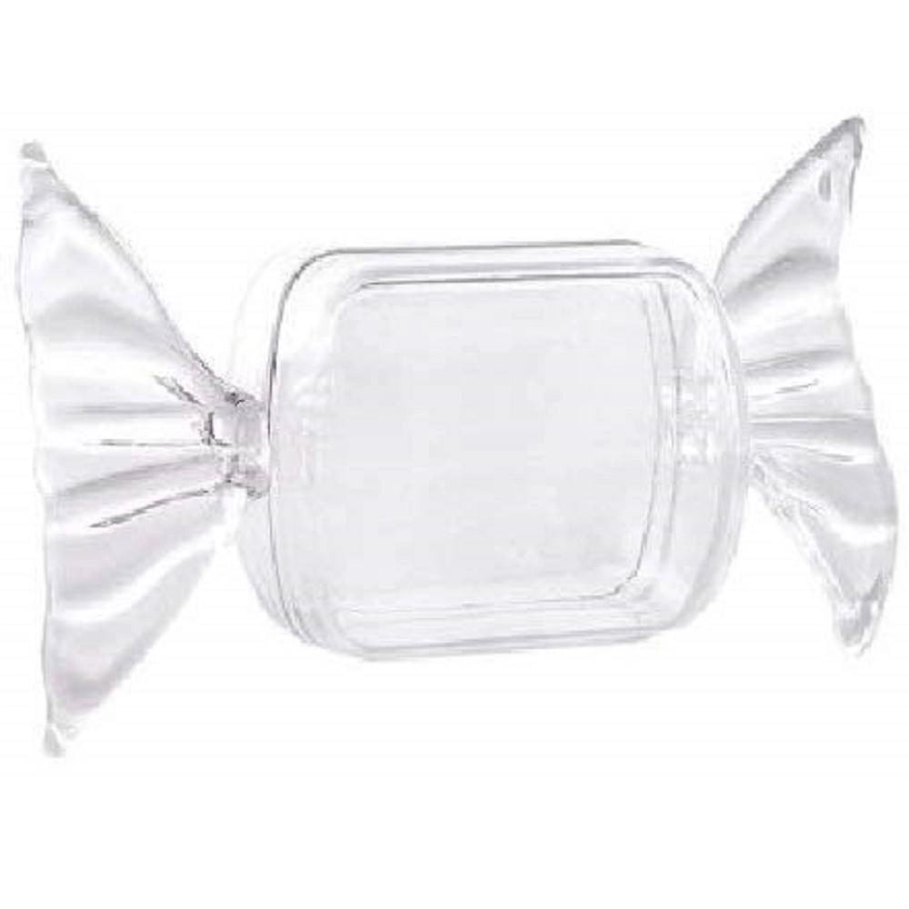 Trade Shop - Set 15pz Bomboniera Bomboniere Caramella Plexiglass 6x3.5cm Portaconfetti Compleanno -