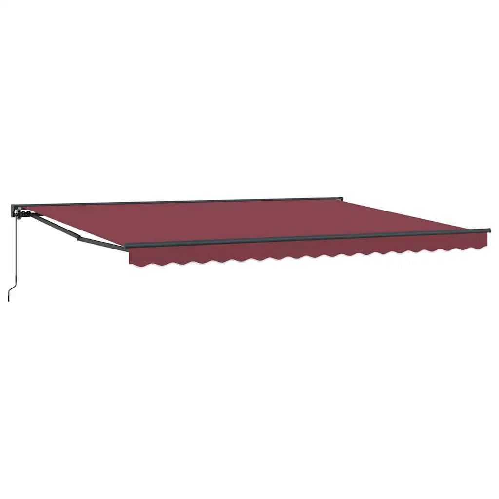 vidaXL Tenda Retrattile Rosso Borgogna 450x300 cm Tessuto