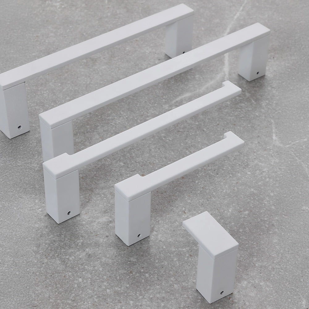 Set due appendini portasciugamani da muro in alluminio bianco Sky