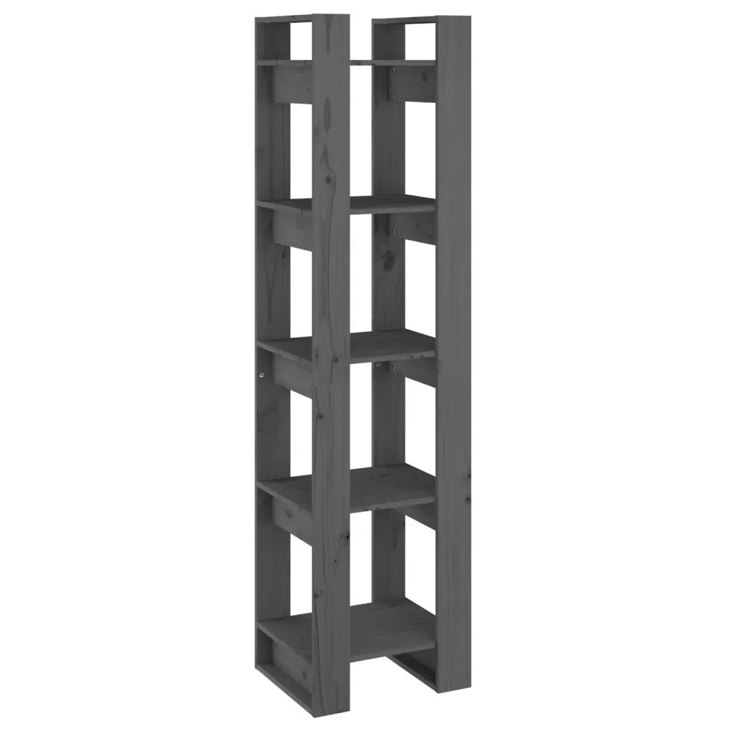 Libreria/Divisorio Grigio 41x35x160 cm Legno Massello di Pino 813871