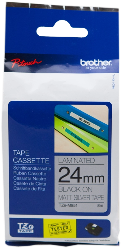 Brother TZE-M951 nastro per etichettatrice Nero su argento