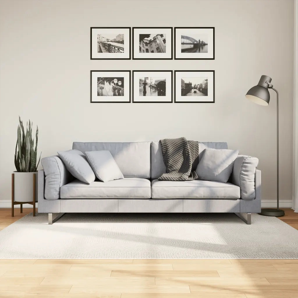 Tappeto IZA a Pelo Corto Aspetto Scandinavo Crema 140x200 cm 375441