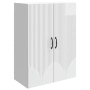 Mobiletto a muro Bianco Lucido 66 x 34,5 x 90 cm