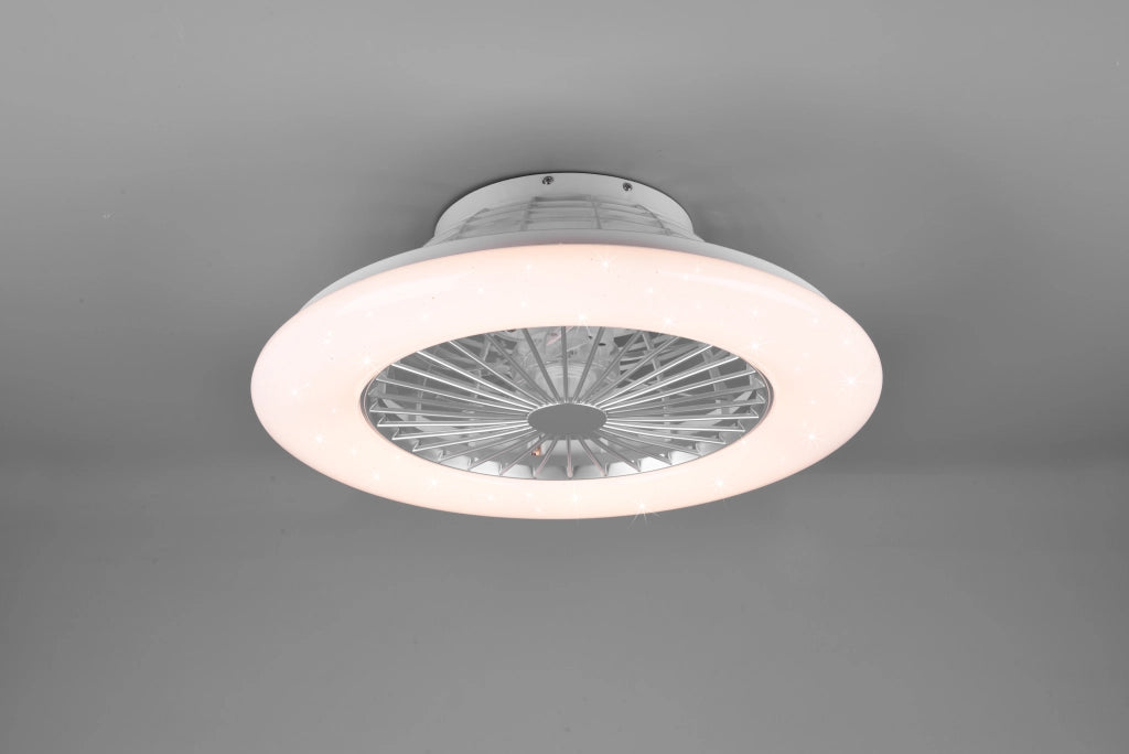 Ventilatore da Soffitto con Plafoniera Lampada LED Titanio Stralsund GD Trio