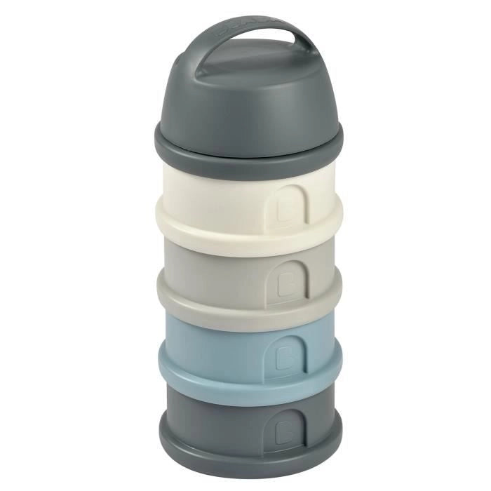 Beaba, Box dosser, 4 compartimenti, grigio minerale / blu