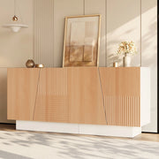 Credenza e madia con 4 ante, 2 vani separati e ripiani regolabili, per soggiorno, 160 × 40,5 × 72 cm